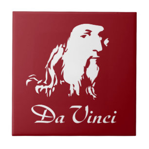 Portrait von Leonardo Da Vinci Fliese