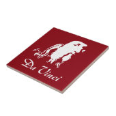 Portrait von Leonardo Da Vinci Fliese (Seite)