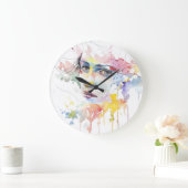 Portrait von Leuten Große Wanduhr (Zuhause)