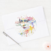 Portrait von Leuten Runder Aufkleber (Umschlag)