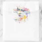 Portrait von Leuten Runder Aufkleber (Tasche)