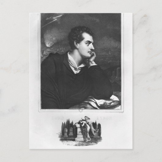 Portrait von Lord Byron Postkarte (Vorderseite)