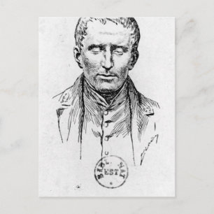 Portrait von Louis Braille Postkarte