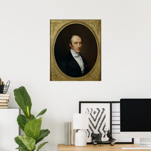 Portrait von Louis Cauchy Poster (Heimbüro)