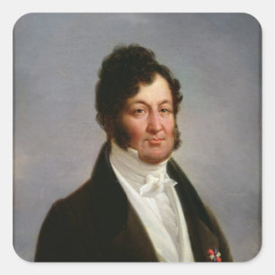 Portrait von Louis-Philippe King of France Quadratischer Aufkleber