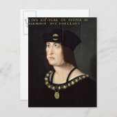 Portrait von Louis XII König von Frankreich Postkarte (Vorne/Hinten)