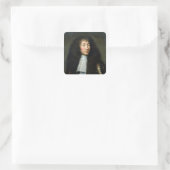 Portrait von Louis XIV Quadratischer Aufkleber (Tasche)