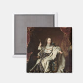 Portrait von Louis XV in Coronation Robes, 1715 Magnet (Vorderseite/Rückseite)