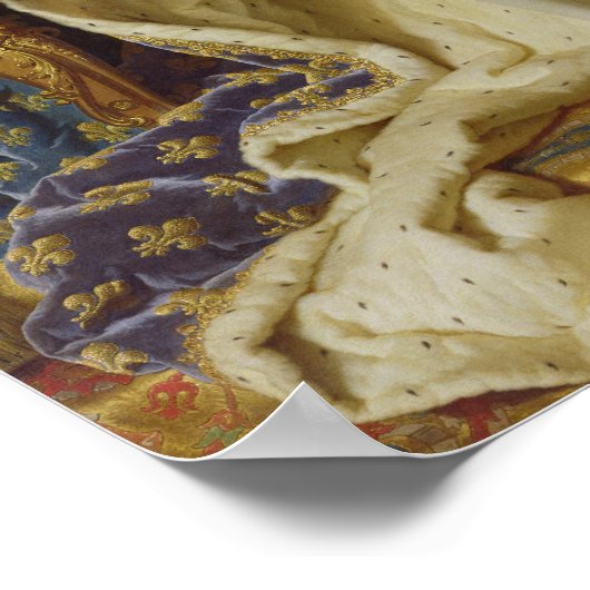 Portrait von Louis XV in seinen Koronationsrobuste Poster (Ecke)