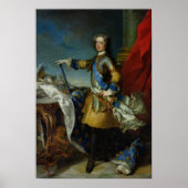 Portrait von Louis XV King of France, c.1727 Poster (Vorne)