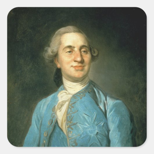 Portrait von Louis XVI 1775 Quadratischer Aufkleber (Vorderseite)