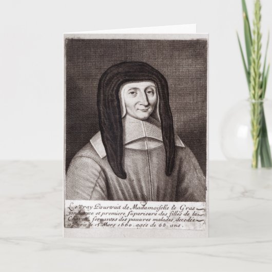 Portrait von Louise de Marillac Karte (Vorderseite)