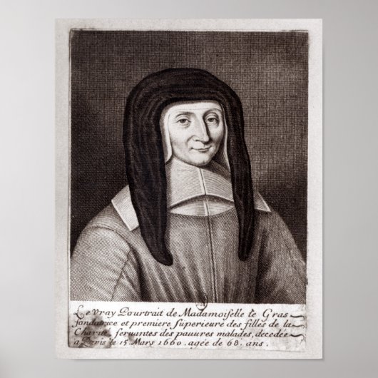 Portrait von Louise de Marillac Poster (Vorne)