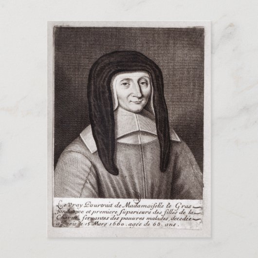 Portrait von Louise de Marillac Postkarte (Vorderseite)