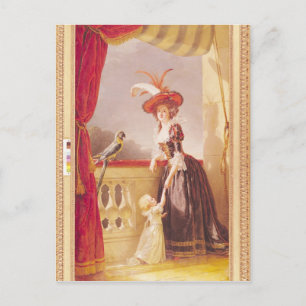 Portrait von Louise-Elisabeth de France und ihr Postkarte