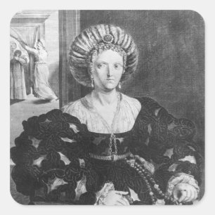 Portrait von Lucrezia Borgia Quadratischer Aufkleber