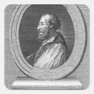 Portrait von Ludovico Ariosto Quadratischer Aufkleber