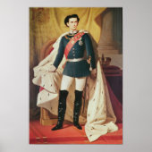 Portrait von Ludwig II von Bayern in Uniform Poster (Vorne)
