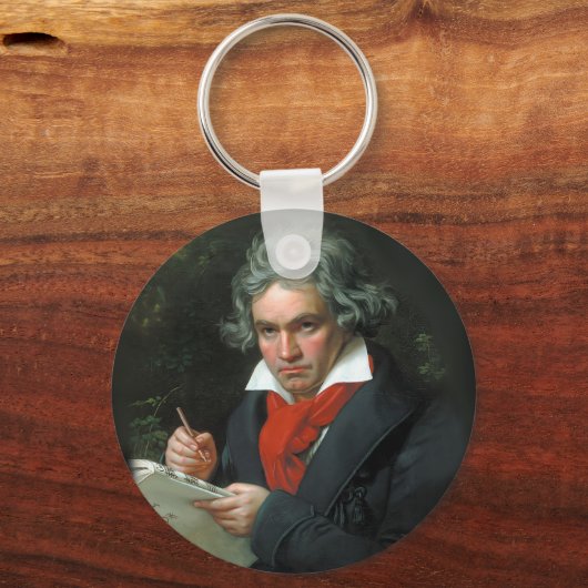 Portrait von Ludwig van Beethoven Klassische Musik Schlüsselanhänger (Vorderseite)