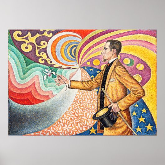 Portrait von M. Félix Fénéon 1890 von Paul Signac Poster (Vorne)