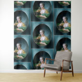 Portrait von Madame Badouin von François Boucher Wandteppich (Beispiel)