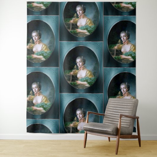 Portrait von Madame Badouin von François Boucher Wandteppich (Beispiel)