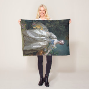 Portrait von Madame Bergeret, Boucher Fleecedecke