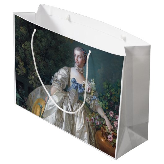 Portrait von Madame Bergeret, Boucher Große Geschenktüte (Rückseite Schrägansicht)