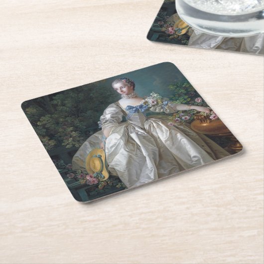 Portrait von Madame Bergeret, Boucher Rechteckiger Pappuntersetzer (angewinkelt)