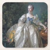 Portrait von Madame Bergeret, Boucher Rechteckiger Pappuntersetzer (Vorderseite)