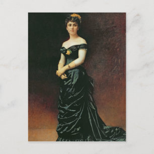 Portrait von Madame Bishoffeim, 1877 Postkarte