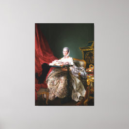 Portrait von Madame de Pompadour Leinwanddruck