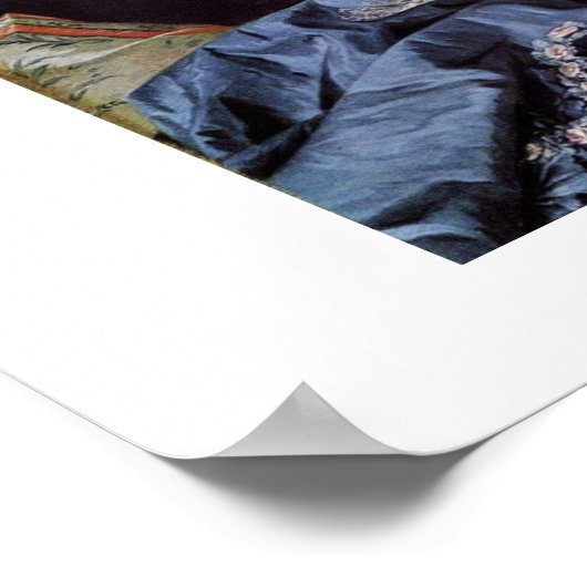 Portrait von Madame de Pompadour Poster (Ecke)