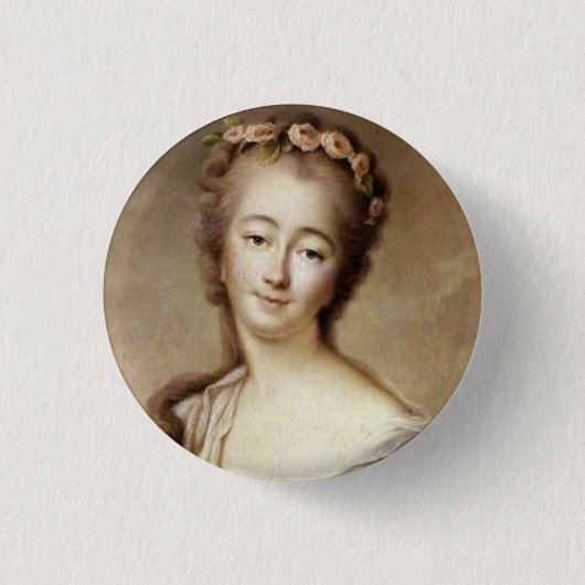 Portrait von Madame du Barry Button (Vorderseite)