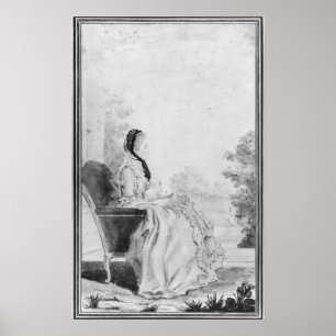 Portrait von Madame du Deffand, 1760 Poster