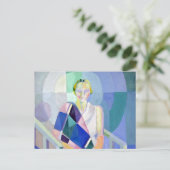 Portrait von Madame Heim von Robert Delaunay Postkarte (Stehend Vorderseite)