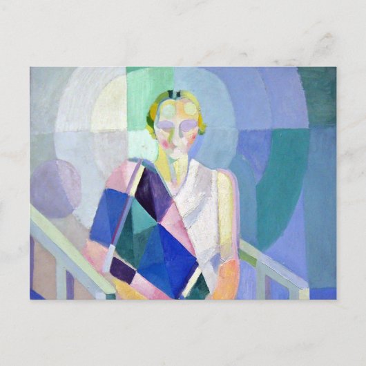 Portrait von Madame Heim von Robert Delaunay Postkarte (Vorderseite)