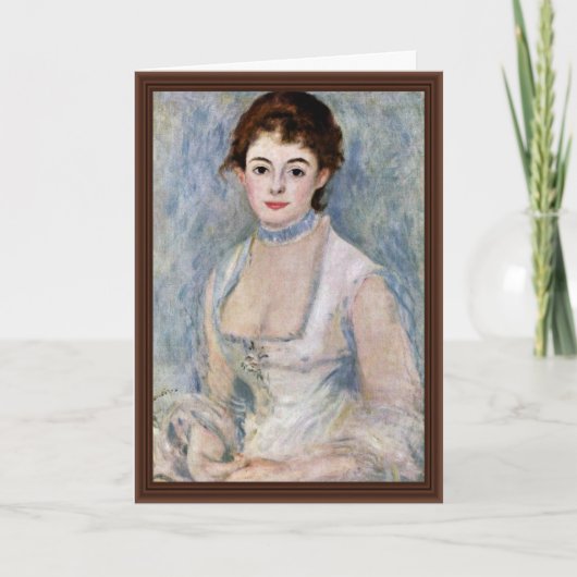 Portrait von Madame Henriot von Pierre-Auguste Karte (Vorderseite)