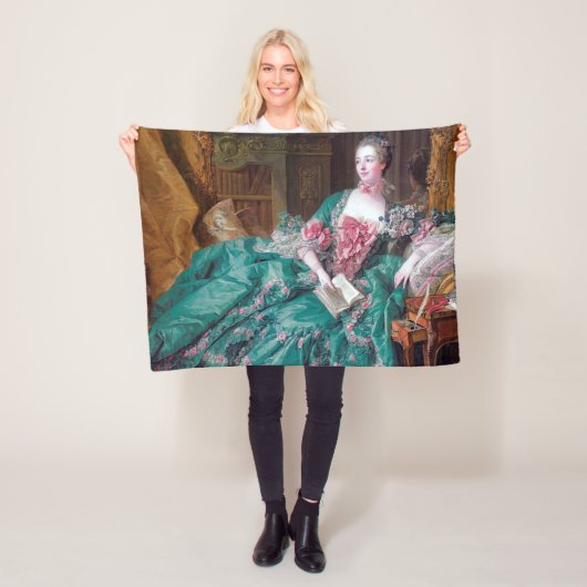Portrait von Madame Pompadour, Boucher Fleecedecke (Beispiel)