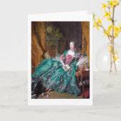 Portrait von Madame Pompadour, Boucher Karte (Gelbe Blume)