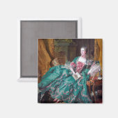 Portrait von Madame Pompadour, Boucher Magnet (Vorderseite/Rückseite)