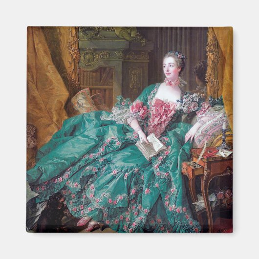 Portrait von Madame Pompadour, Boucher Magnet (Vorne)