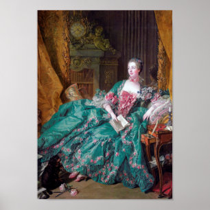 Portrait von Madame Pompadour, Boucher Poster