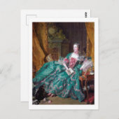 Portrait von Madame Pompadour, Boucher Postkarte (Vorne/Hinten)