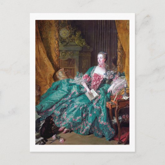 Portrait von Madame Pompadour, Boucher Postkarte (Vorderseite)