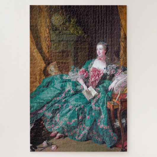 Portrait von Madame Pompadour, Boucher Puzzle (Vertikal)