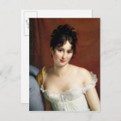 Portrait von Madame Recamier Postkarte (Vorne/Hinten)