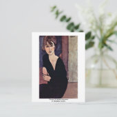 Portrait von Madame Reynouard von Modigliani Amede Postkarte (Stehend Vorderseite)