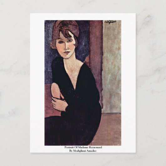 Portrait von Madame Reynouard von Modigliani Amede Postkarte (Vorderseite)