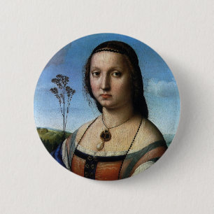 Portrait von Maddalena Doni von Raphael Sanzio Button